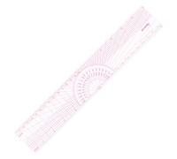 KEARING Plastic Clear Graph Ruler, Multi-Purpose Pattern Grading Ruler, 30cm & 12", Dual Metric and Imperial Scale for Sewing, Quilting, and Pattern Making