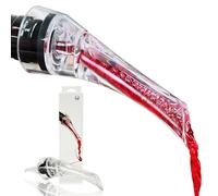Kearning Wine Aerator Pourer Spout Rich Bubbles Decanter Spout Wine Air Aerator Improved Flavor Aerating Pourer Professional Quality Wine Pourer Aerator No-Drip Wine Accessories Gift for Wine Lover