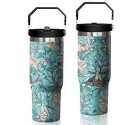 Kearscupra 30oz Sloth Tumbler with Handle and Flip Straw for Women, Birthday Gift for Animal Lovers, Insulated Stainless Steel Cup with Lid, Reusable Travel Coffee Mug Water Bottle