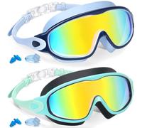 Keary 2 Pack Kids Swim Goggles Age 6-14 8-14 Kids Swim Goggles for Kids Age 3-15 4-7 4-16 8-12 Kids Boys Girls Youth Boys Pool Water Anti-Fog