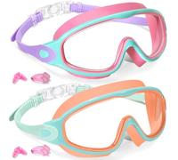 Keary 2 Pack Kids Swimming Goggles 6-14 Years Old 8-14 Years Old Kids Swimming Goggles for 3-15 4 7 4 16 8 12 Years Old Boys Girls Youth Boys Swimming Pool Water