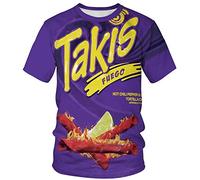 Keasmto 3D Print Cool T Shirts Graphic Design Casual Summer Short Sleeve Fashion Tees Shirt for Men Women, R-ta, Medium