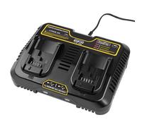 KEATFE 3A Dual Port Charger Compatible with Dewalt 12V-20V MAX Li-ion Battery, Fast Charger Compatible with DCB Series Tools Lithium Battery 18V (with double 2.1A USB Ports for Phones)