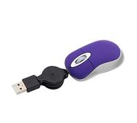 KeautFair Mini Wired Mouse Retractable 70cm USB Cable Cord 1600DPI Portable Ergonomic Tiny Small Pocket Travel Mice for Children Kids Small Hands for Win98/Win7/2000/ME/XP/VISTA Laptop PC (Purple)