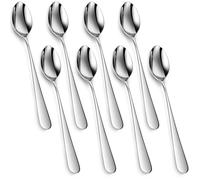KEAWELL Premium 8-Piece Louise Long Handle Iced Tea Spoons, 18/10 Stainless Steel, Brilliant Mirror Finish, Teaspoons for Coffee, Cocktails, and Beverages, Dishwasher Safe (7.5 inch, 8)