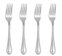 KEAWELL Premium Pearl Edge 4-Piece 7.3-Inch Fork Set (4, 7.3" Salad Forks)