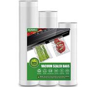 KEAWEO Vacuum Sealer Bags, Food Vacuum Seal 3 Rolls 12M for Sous Vide Cooking, Microwave, Freezer, Food Storage Preservation Seal Meal, Reusable, BPA Free Fit All Sealer Machines 20cm/25cm/28cmx 400cm