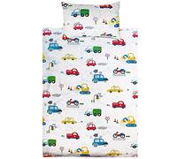 KEAYOO Cot Bedding - 100% Cotton 100X135CM Cot Duvet Cover + Pillowcase for Toddler