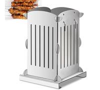 Kebab Maker Box, Stainless Steel BBQ Grill Tool, 81 Holes, Adjustable Length 8~12cm, Easy to Clean Meat Skewer for Kitchen BBQ and Camping