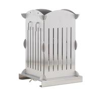 Kebab Maker Box with 81 Holes, Stainless Steel BBQ Skewer Machine Including 100 Bamboo Sticks, Adjustable Height Meat Skewer Tool for Kitchen, Barbecue Shop and Picnic