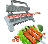Kebab Maker Machine Reusable Kebab Press Maker Mold Manual Donner Kebabs Machine Plastic Barbecue Skewer kabob Makers Portable Easy kabob Makers Grill Tool for Party Picnic Outdoor Camping Cooking