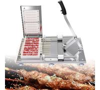 Kebab Maker, Manual Stainless Steel Kebab Making Tool, Portable Meat Skewer Box, Barbecue Grill Kitchen Accessories