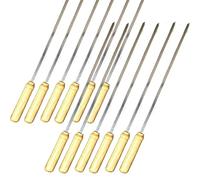 Kebab Skewers, Smooth Finish, Longer Length, Wide Square Blade, Ergonomic Handle, Durable Construction, Long-Lasting & Versatile Use, Multipurpose Application, Ideal for Grilling Occasions (12 pcs)