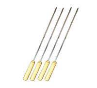 Kebab Skewers, Smooth Finish, Longer Length, Wide Square Blade, Ergonomic Handle, Durable Construction, Long-Lasting & Versatile Use, Multipurpose Application, Ideal for Grilling Occasions (4 pcs)