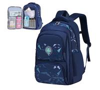 KEBEIXUAN School Backpack for Boys Refrigerator Door Style Opening School Bags Rucksacks for Primary Middle School Teenage Boys Kids