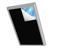Kebinmaoyi Blackout Blind, No Drill Blinds Blackout Curtain with Suction Cups, UV-Anit Protection Blackout Curtain,Blind for Bedroom, Nursery, Loft Roof Window Black,43x110cm(16.9"x43.3")