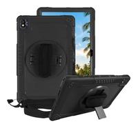 Kebiory for TCL TABMAX 10.4 Inch Tablet Case, Shockproof 360 Rotating Stand Hand&Shoulder Strap Kids Friendly Case for Nokia T20/Nokia T21/TCL Tab Pro 5G 9198S/VASTKING KingPad M10(Black/Black)