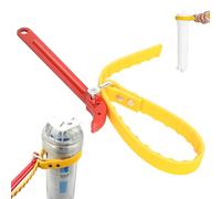 kebitedamai Oil Filter Strap Wrench, 9 Inch Oil Filter Removal Tool, Rubber Strap Wrenches, Multi-Purpose Adjustable Belt Pipe Wrench for Plumbing, Water Filters, Plumbers, Jar Opener