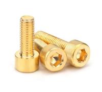 KEBLIN 5/10/20pcs/lot DIN912 H59 Pure Brass Hex Socket Screw M2 M2.5 M3 M4 M5 M6 M8 M10 Brass Cap Head Screws Bolts(20mm,M6 (5Pcs))