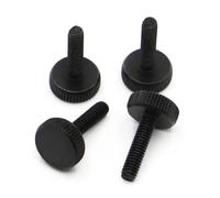 KEBLIN 5-10pcs Black Carbon Steel Flat Head Thumb Screw Hand Tighten Computer Screws M3 M4 M5 M6 M8 M10(35mm,M4 10pcs)