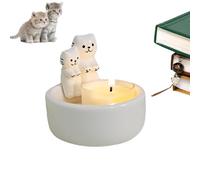 Keboygym Cat Candle Holder | Kitten Tea Light Holders | Warming Paws Tealight Ornaments | Cute Home Decor Gifts for Cat Lovers (Ceramics Double Cat), MARK-CAT-01