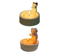 Keboygym Cat Candle Holder | Kitten Tea Light Holders | Warming Paws Tealight Ornaments | Cute Home Decor Gifts for Cat Lovers (Mix Two Cat), MARK-CAT-01