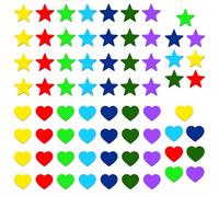 Keboyoe 70 Pcs Fridge Magnets Magnetic Stars for Reward Chart Colourful Magnetic Stars Heart Magnets for Whiteboard,School,Office,Classroom,Refrigerator,Reward Chart for Kids