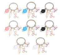 Keboyoe 8pcs Medical Nurse Keyring for Women Paramedic Medical Nurses Keychains Nurse Keyrings Set medicals nurse Keychain for nurses Decor medical Students Bag Pendant