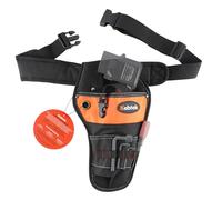 Kebtek Hand Pruner Hanging Pouch, Heavy Duty Construction Tool Belt for Electri Pruning Shear with Battery Pocket Tool Pouch - Adjusts from 33 Inches to 42 Inches (Black)