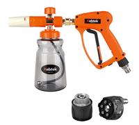 Kebtek Snow Foam Bottle & Pressure Washer Gun with Adapter Compatible with Karcher K2- K7, 6 en 1 Nozzle 1/4" Quick Connect M22 14MM Fitting (MRP-003-A)