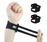 Kecartu 2Pcs Adjustable Wrist Brace for TFCC Tears, Breathable Thin Sport Wrist Strap For Left and Right, Lightweight Wrist Support for Yoga, Weight Bearing Strain, Gym, Exercise, Workout (Black)