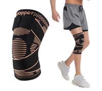 Kecartu Copper Knee Brace for Men Women, Knee Support with Straps - Compression Sleeve for Meniscus Tear, Arthritis, ACL, Joint Pain, Running, Weightlifting, Sports & Recovery (1PCS, XXL)