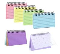 KECOLNA 6 Packs Coloured Index Cards, 300 Sheets, 5x3 Inches, Purple, Blue, Green, Yellow, Pink