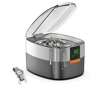 KECOOLKE Ultrasonic Jewellery Cleaner Sonic Cleaning Machine | with Watch Stand Digital Timer for Eyeglasses, Rings, Coins，Dentures，Silver Solution for Gifts