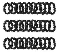 KECUCO 30Pcs Black Satin Hair Scrunchies Silk Hair Ties, Satin Elastic Hair Bands, Black Small Mini Elastics Ponytail Holders for Women Girls Hair Accessories Gift (Black)