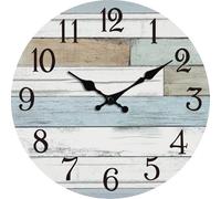 KECYET Wall Clock 14 Inch Silent Non Ticking Wall Clocks Battery Operated Coastal Design Country Rustic Retro Decorative for Bathroom Kitchen Living Room（14 Inch）