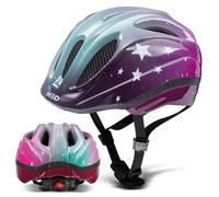 KED Meggy II Trend | Kids Bike Helmet with maxSHELL®, QUICKSAFE® System & LED Rear Light | Boys & Girls Kids Helmet for Cycling & Skating | Lightweight with 8 Vents & Insect Net | Made in Germany