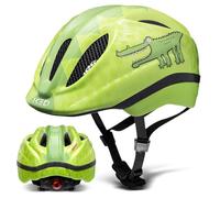 KED Meggy II Trend | Kids Bike Helmet with maxSHELL®, QUICKSAFE® System & LED Rear Light | Boys & Girls Kids Helmet for Cycling & Skating | Lightweight with 8 Vents & Insect Net | Made in Germany
