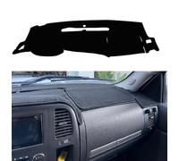 KEDAKEJI Black Dashboard Dash Board Cover Mat Carpet Compatible with 2007-2013 Chevrolet Silverado GMC Sierra