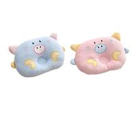 KEDAOLA 2pcs Pets Pillow, Cute Pig Shaped Pillow, Washable Animal Shape Pet Pillow, Cervical Spine Protection for Dogs and Cats (Pink and Blue)