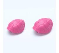 KEDAOLA 2PCS Turtle Shell Shaped Dog Chew Toy, Tough Natural Rubber Molar Toy, Hollow Durable Interactive Pet Toy for Large Medium Dogs (pink)