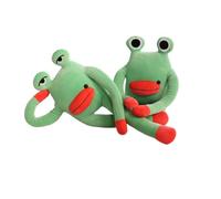 KEDAOLA 2Pcs Ugly-Cute Frog Plush Dolls with Giant Red Lips, Stuffed Animal Pillow, Funny Dolls for Sofa Bedroom Decor (60cm)