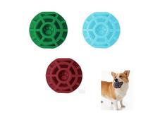 KEDAOLA 3pcs Squeaky Dog Chew Balls, Hollow Paw Print Interactive Treat Dispensing Toy Balls, Teeth Cleaning Boredom Relief Training Play Balls for Small Medium Large Dogs (Style B)