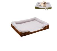 KEDAOLA 4pcs Large Dog Bed, Honeycomb Foam Sofa Couch Bed, Pet Bed with Removable Washable Cover for Small Medium Dogs and Cats (curry,55×45cm)