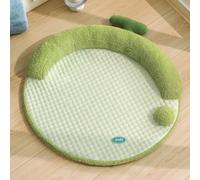 KEDAOLA Cactus Shaped Cooling Pet Bed, Ice Bubble Cool Surface Bolster Dog Cat Sofa Mat, Detachable Washable All Season Pet Sleeping Cushion for Small Medium Large Dogs & Cat (55 × 46 cm)