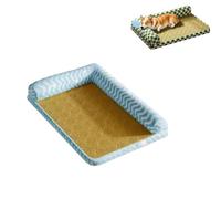 KEDAOLA Dog Bed, Summer Cooler Pads, Rattan Cooling Nest, Thin Breathable, Pet Bed with Anti-Slip Bottom for Cat Dog (blue,50 x 40 x 3.5 cm)