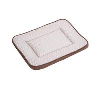 KEDAOLA Dog & Cat Cooling Mat, Breathable Ice Feel Dog Cooling Pad, Summer Heat Dissipation Sleeping Cushion for Small Medium Large Dogs Cats, Indoor Washable Pet Bed Mattress (khaki,60 × 45 × 3 cm)