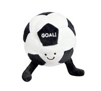 KEDAOLA Plush Squeaky Soccer Dog Toy, Cute Smiley Face Stuffed Football Chew Ball, Interactive Teeth Cleaning Puppy Play Toy for Indoor Outdoor Boredom Relief