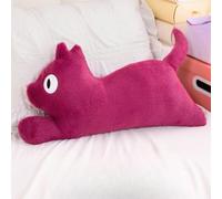 KEDAOLA Realistic Side Profile Cat Plush Pillow, 3-Size Ultra Soft Stuffed Animal Cushion - Huggable Kitten Doll & Home Decor for Bedroom, Living Room Sofa, Gift for Cat Lovers (Red,80cm)