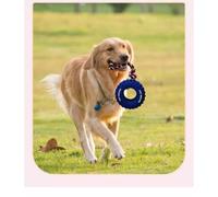 KEDAOLA Rubber Tire Dog Chew Toy With Cotton Rope, Treat Dispensing Interactive Tug Toy, Teeth Cleaning Durable Training Play Ring for Medium Large Dogs (black)